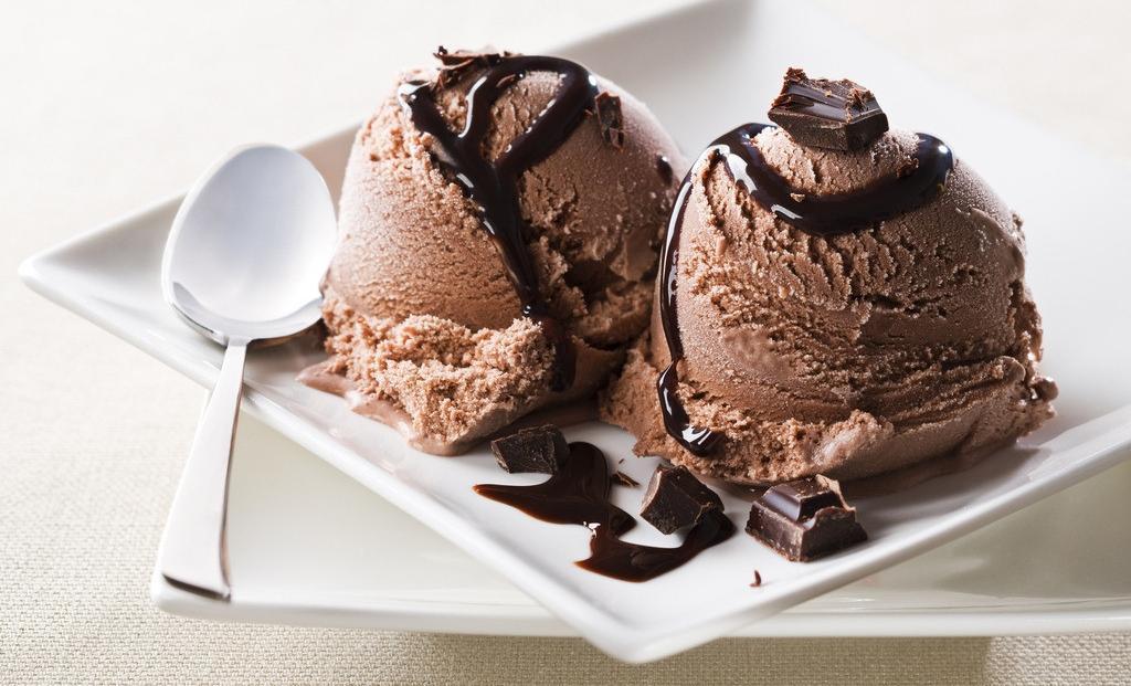 巧克力冰淇淋展示