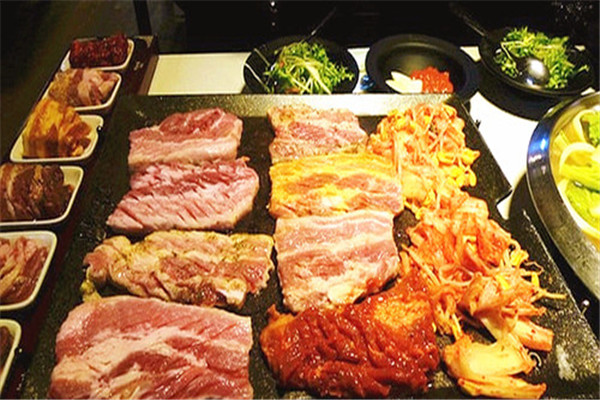 韩式自助烤肉展示