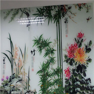 梅兰竹菊艺术玻璃加盟案例图片