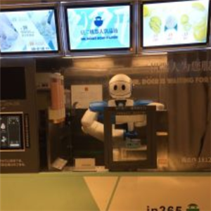 豆二机器人饮品店加盟案例图片