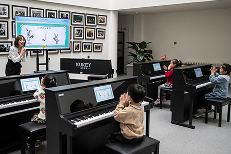 库客智能音乐教育钢琴加盟实例图片