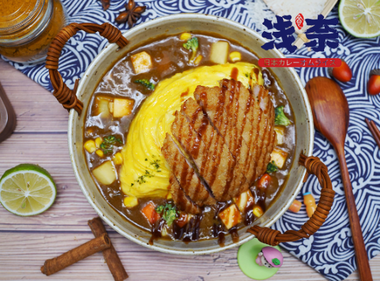 浅奈日式咖喱蛋包饭加盟案例图片