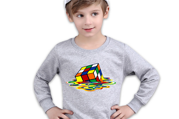  Little Rubik's cube children's clothes joined