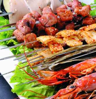 鸿海香海鲜烤肉自助加盟实例图片