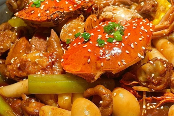 开心蟹蜜肉蟹煲加盟