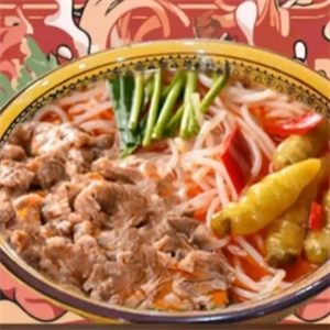 炸舌牛肉米线